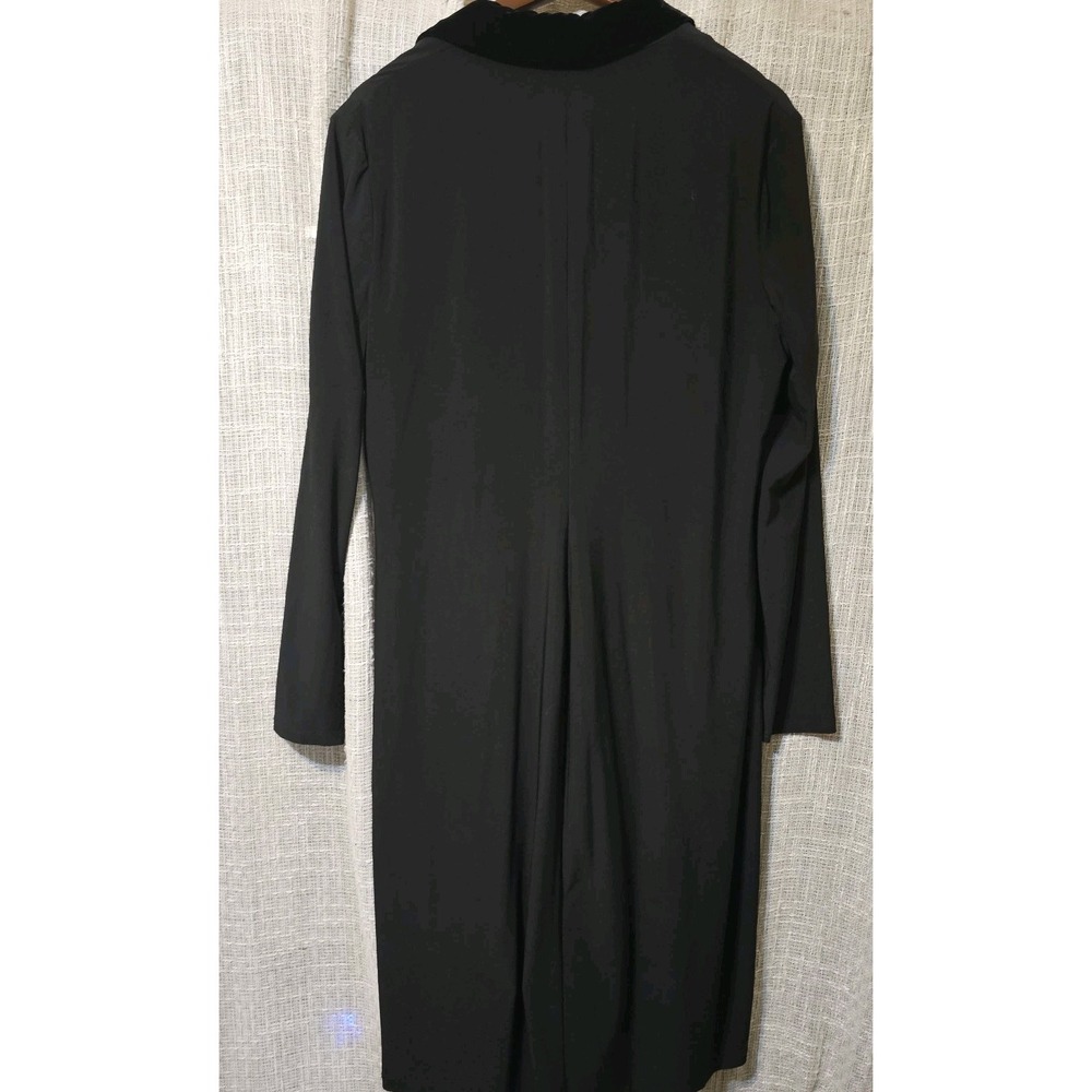 Lauren Ralph Black Lapel Tuxedo Wrap Dress Sz 18 - Picture 4 of 4